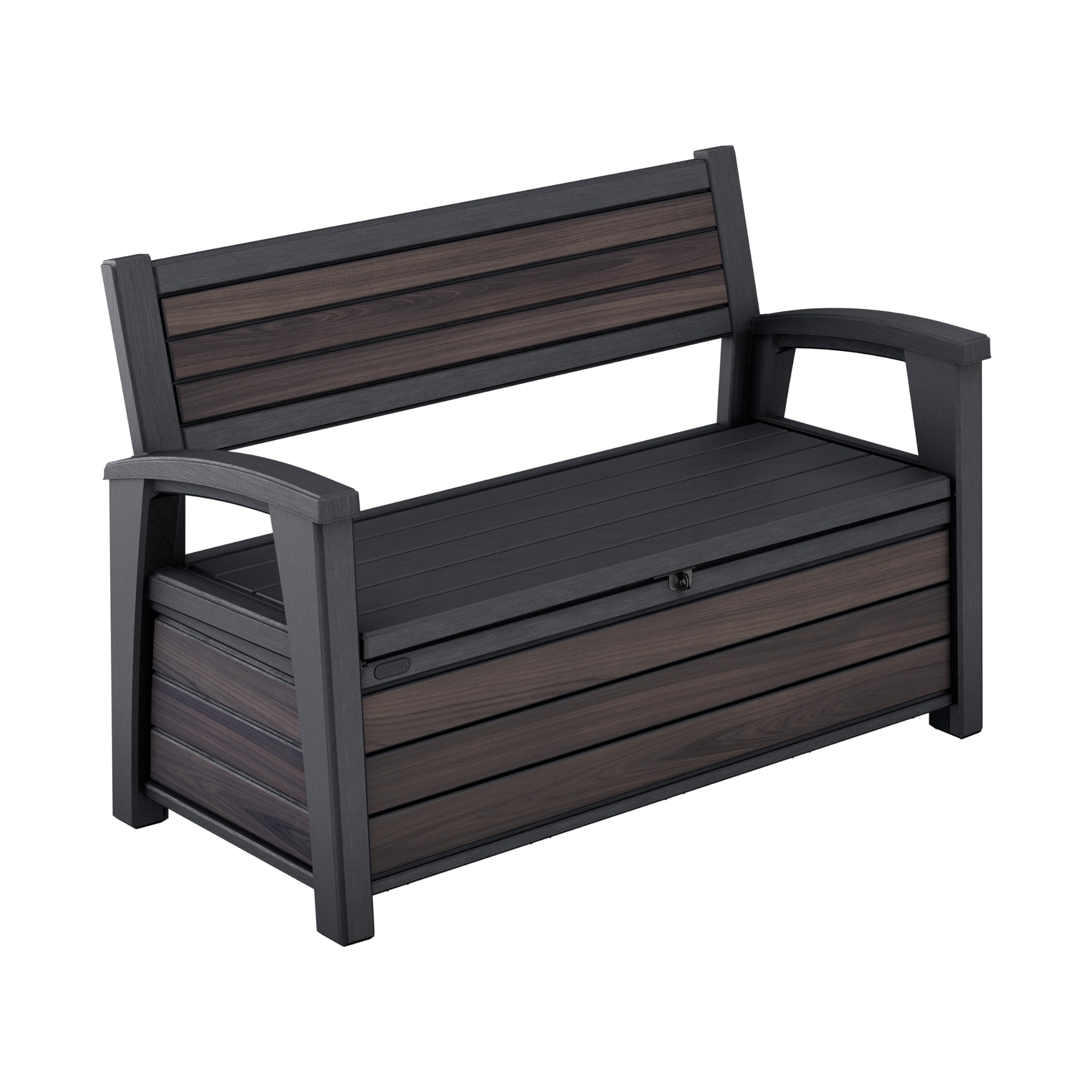 265L Outdoor Garden Storage Bench with Hidden Storage & 2 Person Seating
